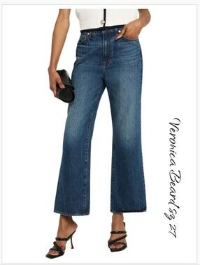 Veronica Beard Dylan Ankle High Rise Straight Jeans 27 NWT Blue
